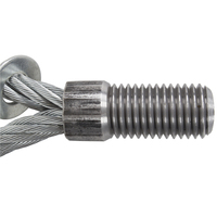 Sangle de levage en câble métallique pour béton préfabriqué, boucles filetées pour la construction