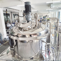 Machine à dentifrice à trois couches à double dispersion de 1000 L, équipement de fabrication de crème homogénéisée sous vide, pompe à engrenages, moteur en acier inoxydable