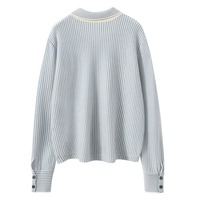 Großhandel Reiner Kaschmir-Pullover Damen Gestreiftes Strickshirt Schickes Hemd Hochwertiges Oberteil