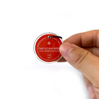 Étiquette NFC pour animaux de compagnie en résine époxy entièrement enveloppée, porte-clés NFC pour chat et chien, code QR et identification NFC, étiquette NFC pour animaux