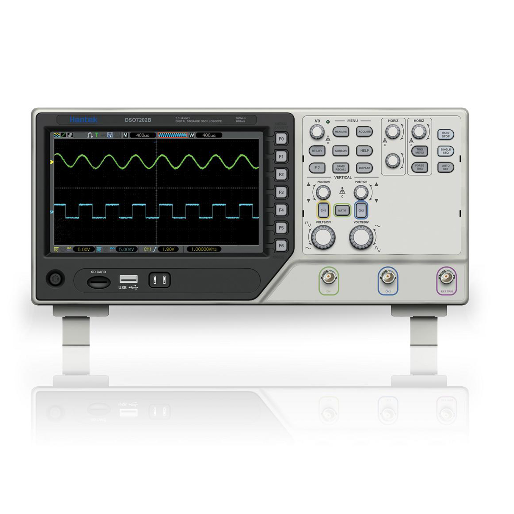 Hantek DSO7202B 2Gsa/s Real Sample Rate 2 Channels 200MHz Bandwidth 64K Memory Depth Digital Storage Oscilloscope