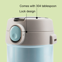 Conjunto de termo de acero inoxidable de alta calidad para alimentos, termo aislado