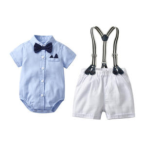 Ensemble bébé garçon KB8027Z1 en stock, vente en gros Chine, coton de haute qualité, vêtements décontractés pour nouveau-né - Product Image 3