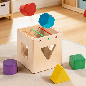 Wooden Shape Matching Box Montessori Cognitive Toy Preschool Early Learning Educational Toy for Baby & Toddlers - Product Image 5