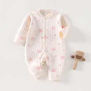 Tutina in Cotone per Neonati Kaka Bear, Manica Lunga, Comoda, per Primavera e Autunno, Pagliaccetto Intero per Bambini - Product Image 4
