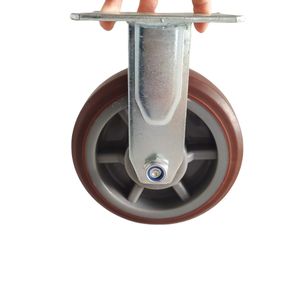 Red Swivel 6 8 Zoll TPR Rollen rad Custom ized Industrial Kugellager Heavy Duty <span class=keywords><strong>Caster</strong></span> - Product Image 4