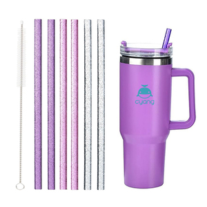 Tái Sử Dụng Lấp Lánh 10Mm 40Oz Thay Thế Cốc Rơm Cho Stanley Cốc Cốc (6pk Với Một Làm Sạch Bàn Chải) - Product Image 2