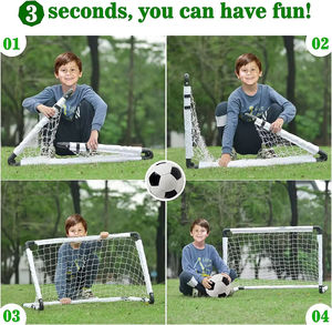 Portería de Fútbol Plegable de Alta Calidad para Entrenamiento, Redes de Fútbol Portátiles, Múltiples Tamaños + Colores - Perfecta para Juegos + Prácticas - Product Image 2