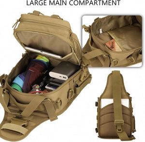 กระเป๋าสะพายข้างแบบ MOLLE ฟรีตัวอย่าง  กระเป๋าคาดอก กระเป๋าเป้สะพายไหล่ กระเป๋าใส่ผ้าอ้อม กระเป๋าสำหรับมอเตอร์ไซค์ จักรยาน กระเป๋าเดินทาง - Product Image 5