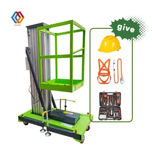 China Manufacture 6000mm 8000mm 10000mm Lifting Height Aluminum Work Platform Mobile Single Mast Aluminium Alloy One Man Lift