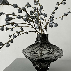 Vase en verre de style nordique pour salon, arrangement floral transparent, pièce décorative artistique créative - Product Image 3