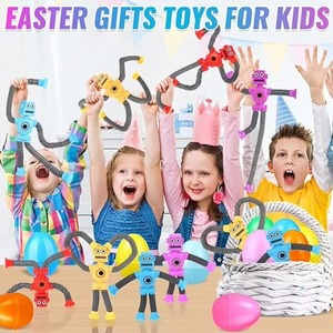 Hot <b>Led</b> Light up Suction Twisted Ever-Changing Decompression Fidget Pop <b>Tube</b> Robot Squeeze Toys for Kids - Product Image 2