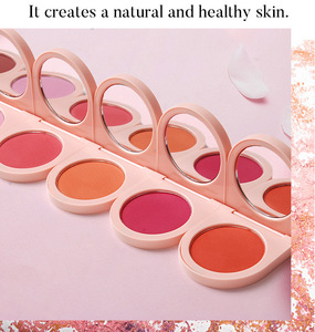 Paleta de Rubor Vegano en Polvo Compacto, Resistente al Agua, Color Rosa y Blanco, Personalizable con Etiqueta Privada, Venta al Por Mayor de Fábrica OEM - Product Image 3