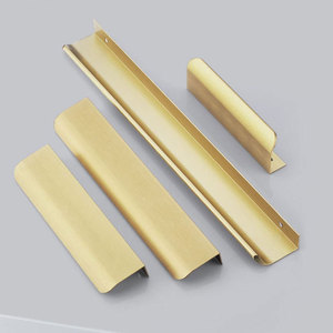 Manijas Ocultas para Cajones Ayj, de Aleación de Aluminio Dorado, Forma de Barra, para Puertas de Gabinete, Invisibles, Modernas y Minimalistas - Product Image 1