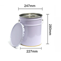 Seau en étain en métal RunLin Factory Direct 10L avec couvercles de panier à fleurs pour emballage chimique en aérosol d'encre à l'huile industrielle de peinture