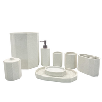 Ensemble de toilette simple et moderne, en résine, blanc, vente en gros,