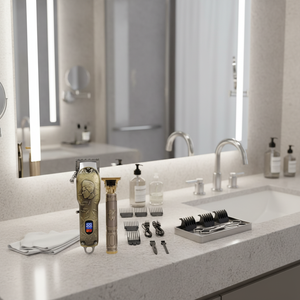 Set Profesional 2 en 1 de Cortadora de Pelo Eléctrica Inalámbrica de Alta Calidad para Salón, con Cuchillas de Acero Inoxidable - Product Image 4