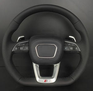 พวงมาลัย <span class=keywords><strong>Audi</strong></span> S-Line แบบฐานแบน คาร์บอนไฟเบอร์ หุ้มหนัง ดีไซน์แบบเจาะรู ใช้ได้กับ <span class=keywords><strong>Audi</strong></span> A3/A4/A5/A6/A7/Q3/Q5/Q7/R8/S/<span class=keywords><strong>RS</strong></span> - Product Image 1