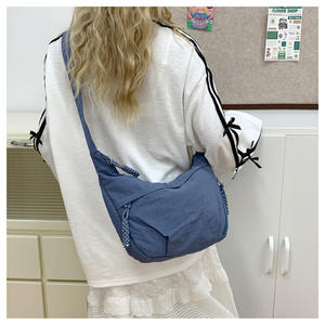 กระเป๋าสะพายไหล่แฟชั่นสำหรับผู้หญิง, กระเป๋าสไตล์ฝรั่งเศสสุดหรู, กระเป๋าช้อปปิ้งไนลอนซิปขนาดใหญ่สำหรับผู้หญิง - Product Image 6