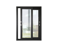 Ventana de baño corrediza de vidrio de aluminio pequeña moderna Nuevos diseños Características impermeables Apertura horizontal Aleación de aluminio duradera