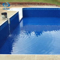 Couronne d'eau Mosaïque Logo PVC Film étanche Membrane Revêtement de piscine hors sol pour piscines extérieures creusées