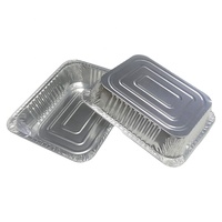 Conteneur alimentaire en aluminium moulé en pulpe avec logo OEM, 12,5*10 pouces, 323*263*64 mm, 3500 ml, grande capacité, jetable, compatible four, avec couvercle