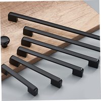 Poignée de tiroir simple en alliage de zinc de 128 mm, noire mate, pour chambre à coucher, armoire, commode de cuisine, hôtel, extérieur