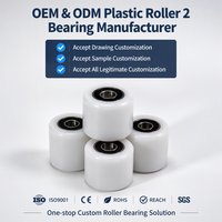 Rouleau à roulement recouvert de POM, roue de guidage à double roulement, alésage 3-10 mm, diamètre extérieur 12-40 mm pour équipement de convoyeur à porte coulissante
