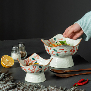 Ceramic Hand Painted <b>Fruit</b> Bowl Set 4 Pieces Small Fresh Style Home Use Snack Storage Dishware - Product Image 3