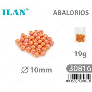 Ilan Abalorios Perline acriliche arancioni da 10 mm 19 g per la creazione di gioielli - Product Image 1