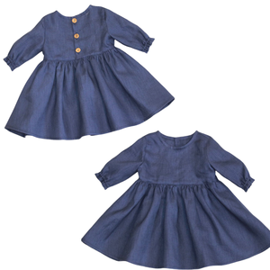 Vestido Estampado Rosas Con Lazo Delantero Niñas Pequeñas - Tais Princess