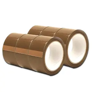 Suministro de fábrica cinta de embalaje marrón 3 pulgadas BOPP cinta adhesiva marrón paquete de 6 rollos de cinta de embalaje