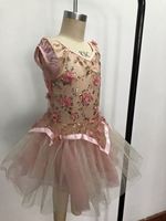 Vêtements de danse avec décor floral 3D, vestes de danse en tulle pour filles, spectacles de scène et tenues de ballet