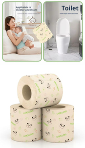 Wholesale Eco-Friendly Bamboo Toilet Paper Disposable 1/2/3/4 Ply Tissue Paper Natural OEM Gsm <b>Cheap</b> Price Rolling Core - Product Image 6