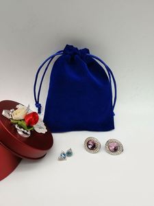 Promotion Premium Ring Necklace Earrings Holiday <b>Gift</b> Wedding Drawstring <b>Small</b> Blue Velvet Jewelry <b>Bag</b> - Product Image 6