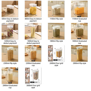 Lưu Trữ Chai Rõ Ràng Các Loại Hạt Và Thực Phẩm Niêm Phong Jar Nhựa Di Động Hộ Gia Đình Gạo Lưu Trữ Xô Trái Cây Sấy Khô Đậu Phộng Lưu Trữ Tank - Product Image 4