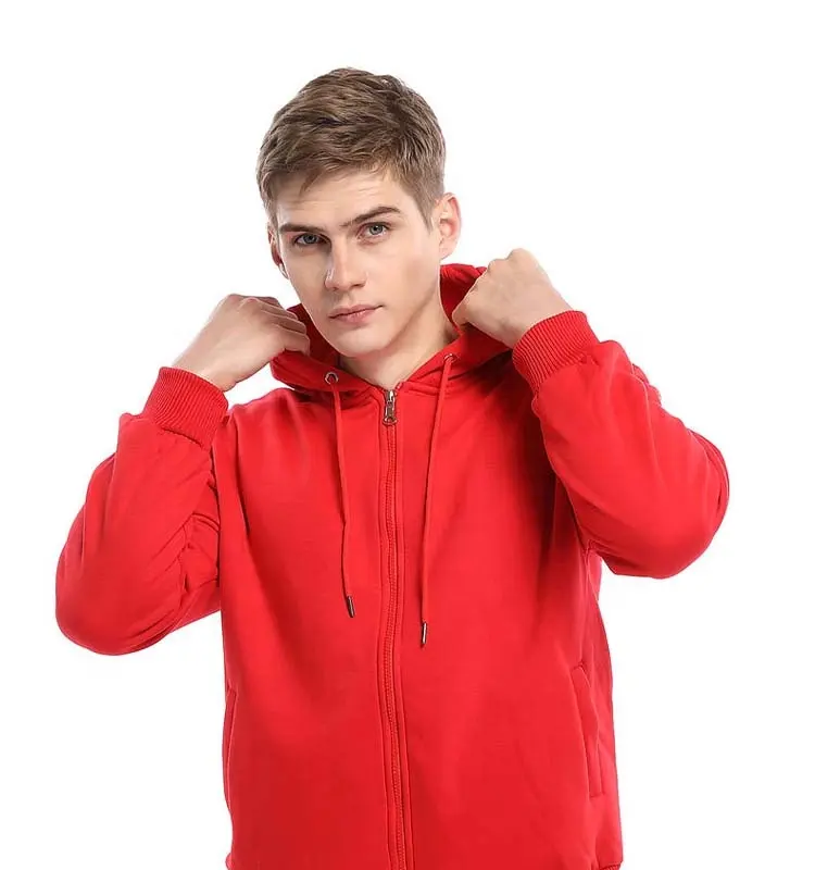 Hoodie pria kelas berat berat kustom 500GSM grosir dengan desain cetak ukuran besar Streetwear warna permen hoodie katun