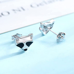Mini boucles d'oreilles clous en forme de renard, style coréen et japonais, mignonnes, unisexes, bijoux d'oreille animaux pour femmes, pour le quotidien, tenue décontractée, cadeau - Product Image 2