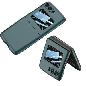 Flip bisagra para Motorola Moto Razr 2022 caso a prueba de golpes caso mate para Motorola Razr 3 cubierta con película de vidrio