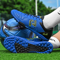 Chaussures de football TF personnalisées OEM, légères, extérieur en microfibre, semelle extérieure antichoc, crampons de football pour gazon artificiel, entraînement adulte