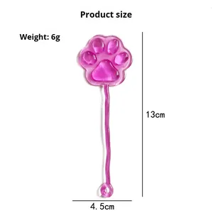 <b>Mini</b> Decompression Toy TPR Cat's Paw Shape Squeeze Sticky <b>Hands</b> Soft Feeling Plastic Funny Toys for Kids - Product Image 5