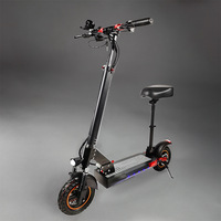 Trottinette électrique pliable de 10 pouces en alliage d'aluminium avec double suspension et siège, trottinette électrique pour adultes, déplacements urbains