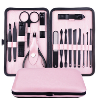 Nouveauté : Kit de manucure et pédicure 16 en 1, coupe-ongles en acier inoxydable, outils de coupe-ongles, rose, marque XTL, kit de toilettage pour la maison