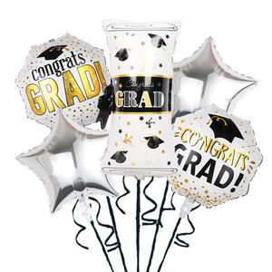 2025 Gaduation Party Dekoration 5 Stück Abschluss folie Luftballons Set Doktor Herzlichen Glückwunsch GRAD Helium Mylar Balon Globos Party zubehör - Product Image 2