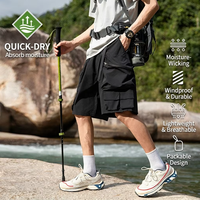 Shorts techniques pliables pour hommes Gorpcore avec logo personnalisé, cargo à séchage rapide sous marque privée, OEM complet pour marques premium