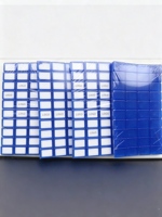 Nouveauté : Ensemble de Mahjong américain bleu foncé à une couche, 160 pièces, tuiles en acrylique sculptées exquises, jeu pour 4 joueurs