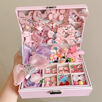 Coffret Cadeau d'Accessoires Cheveux Princesse Haut de Gamme pour Filles – Pince à Cheveux, Élastique, Bandeau, Boîte à Bijoux pour Anniversaire