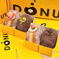 Boîtes d'emballage pour gâteaux et beignets en carton blanc jetable écologique personnalisées avec impression quadrichromie