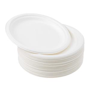 Platos Desechables de Bambú Biodegradables y Ecológicos para Bodas, Personalizables con Estampado, para Bebidas, Blancos, de 7''-10'', Venta al Por Mayor - Product Image 4