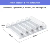 Dispositif de Reconstitution Automatique de 34 mm pour Supermarchés et Usage Domestique – Poussoir à Largeur Réglable pour Rangement Optimisé
